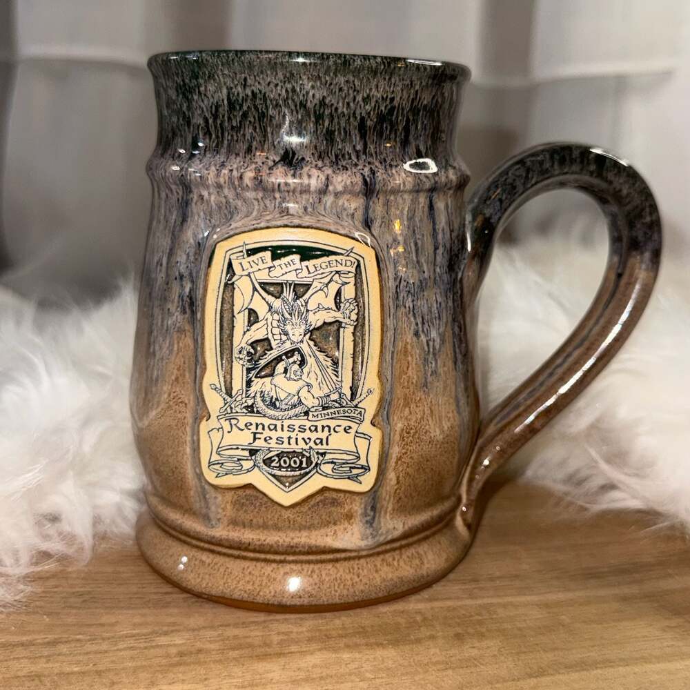 Deneen Pottery Minnesota Renaissance Festival 2001 Dragon Stein Mug